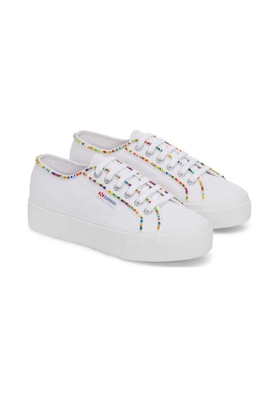 Superga 2740 Multicolor Beads Kadın Beyaz Sneaker Beyaz-340 Beyaz-340
