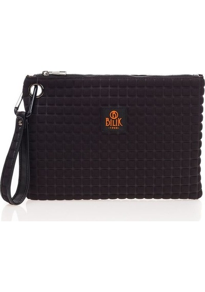 Bilik Deri Siyah Kumaş Kadın Portföy & Clutch Çanta Melis