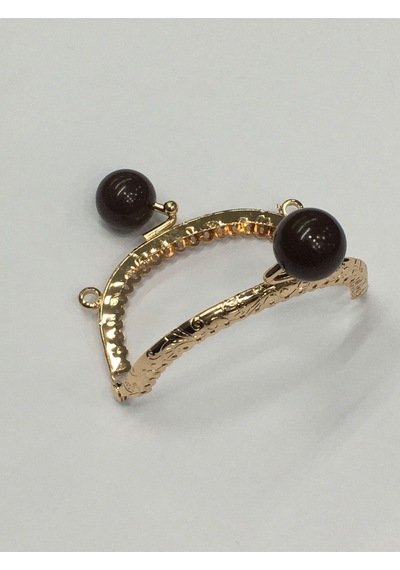 Karantuhafiye Çanta Ve Cüzdan Klipsi 12 Cm Incili Model Gold Kahve İnci Gold Kahve İnci Çok Renkli