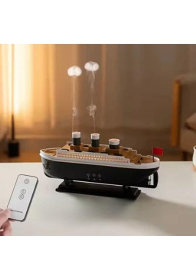 Vothoon Titanic Gemi Hava Nemlendirici Işıklı Fonksiyonlu Buhar Makinesi Kumandalı