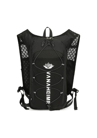 Reedark Siyah Dışarıda Spor Çantası: Yürüyüş, Bisiklet, Maraton İçin Hafif, Yansıtıcı, Su Geçirmez Çift Omuzlu Çanta Siyah