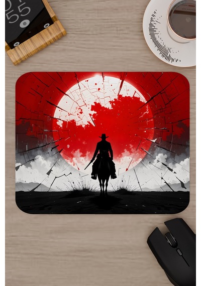 Red Dead Redemption 2 Kaymaz Dikişli Kauçuk Oyuncu Mousepad V5 - 22x18 Gaming Mouse Pad Fare Altlığı