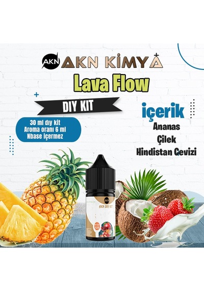 Lava Flow Naked Dıy Kit Çilek Ananas Hindistan Cevizi Gıda Aroması %20 Oranda Aroma İçerir Hazır Değildir 30 Ml