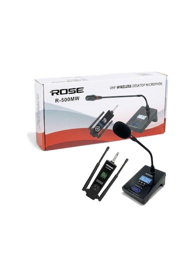 Rose R-500mw Uhf Kablosuz Masaüstü Mikrofon 32 Kanal