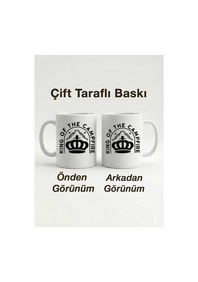 Kişiselleştirilebilir King Of The Campfire Kamp Kralı Tasarımlı Hediyelik Kupa Bardak - 330 Ml Çok Renkli - 876198111 Çok Renkli - 876198111 Çok Renkli