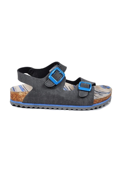 Jump Jump 50023 Çift Tokalı Antrasit Unisex Çocuk Sandalet 50023