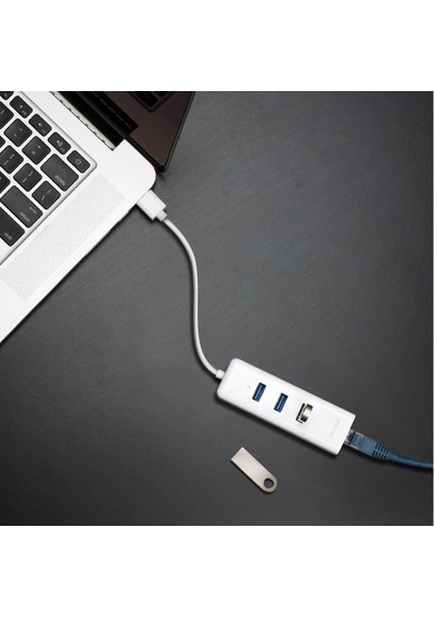 Ue330, Usb 3.0 3-port Hub Ve Gigabit Ethernet Adaptör İkisi Bir Arada Usb Adaptör