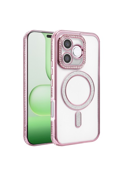 Newface - 478 - Huawei Honor 600 Lite Joke Simli Magneticsafe Kılıf - Spt-gld - - Pembe