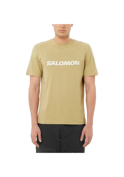 Salomon Salomon Salomon Logo Erkek Bej Tişört De5 Bej