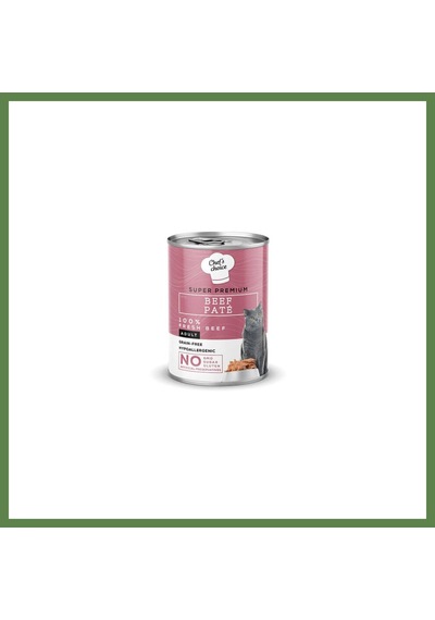 Chefs Choice Pate Beef Biftekli Tahılsız Ezme Yetişkin Kedi Konservesi 400 Gr Hb006