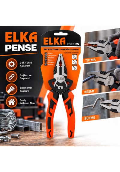 Kombine Pense 175 Mm No :7 Üst Düzey Kaliteli Yeni Tip Pense Ergonomik Saplı No:7