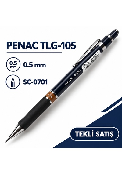 Penac Tlg-105 0.5mm Versatil Kalem Orijinal Japon - Silgi Ve Uç Hediyeli Set Lacivert