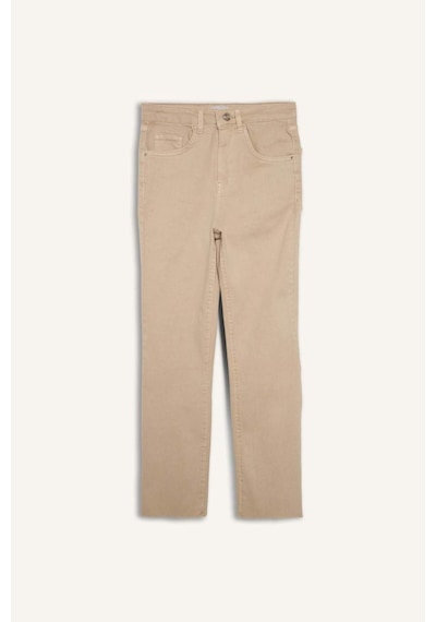 DeFacto Crop Flare Fit Yüksek Bel Bilek Boy Jean Pantolon E8017AX25SMBG737