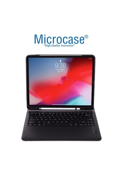 Apple Uyumlu iPad Pro 12.9 2020 - Pro 12.9 2018 Bluetooth Klavyeli Kılıf -Bkk1