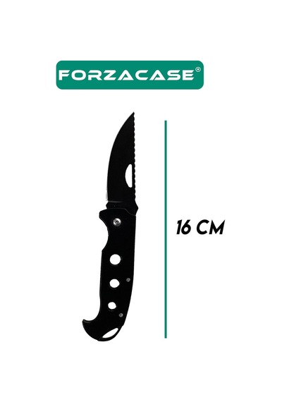 Forzacase Paslanmaz Çelik Ultra Keskin Outdoor Avcılık Kamp Çakısı Fc345 Siyah