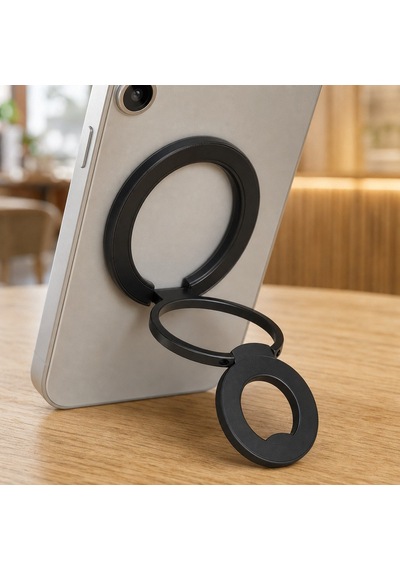 Zore Paris M102 Magnetik Ring Standlı Telefon Tutucu Siyah