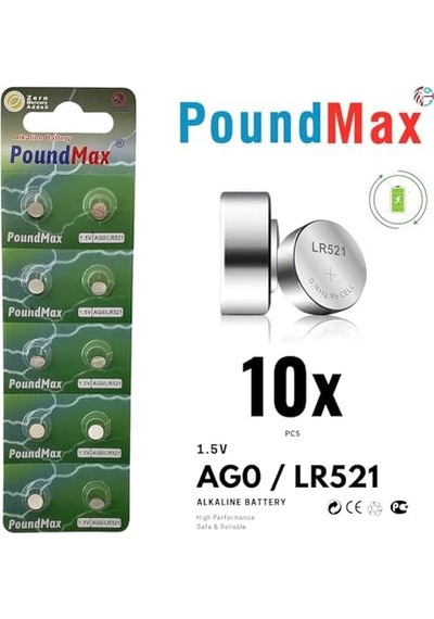 10 Adet Ag0 Lr521,lr63,379 1.5v Alkalin Düğme Pil