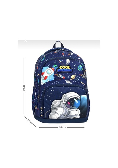 Lilymoon 3'lü Okul Çanta Seti Astronot Desenli Erkek Lacivert