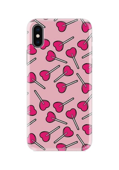 Iphone Xs Max Uyumlu Kılıf Desenli Silikon Güzel Kılıf Heart Lollipop 1414