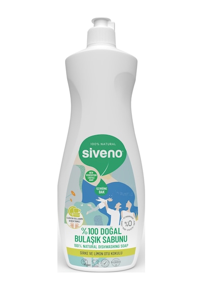 Siveno %100 Doğal Bulaşık Sabunu Bitkisel Elde Bulaşık Sabunu Nemlendirici Vegan 500 ML
