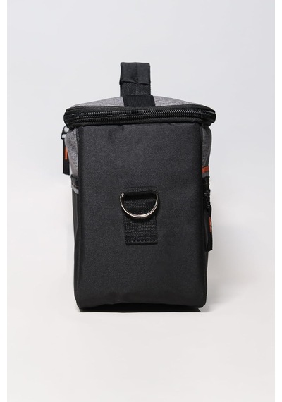 Probag Termal İzolasyonlu Kamp Ve Piknik Yemek İçecek Taşıma Çantası, Soğutucu Buzluk Çanta 12 Litre Siyah - Turuncu