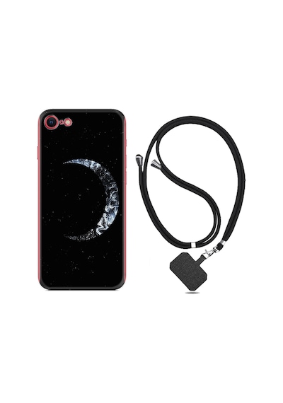 Apple Uyumlu iPhone 6 6S Kılıf Boyun Askılı Yalnız Ay 1744