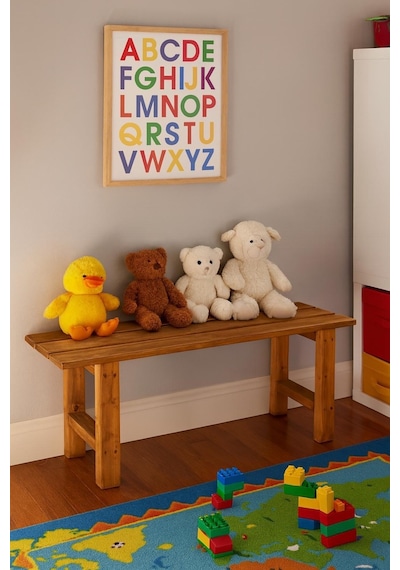 Masif Ahşap Bank Bench Sandalye Mutfak Bank Ceviz 100cm X 30cm Ceviz Renk Kahverengi Kahverengi