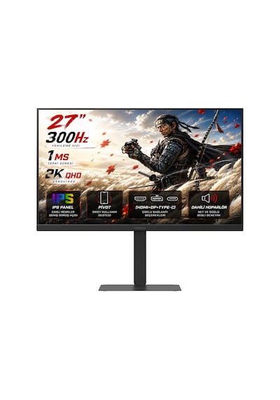 Lg 27g640a-b Ultragear G6 27" 1ms Gtg 300hz Hdmı+dp+usb-c G-sync + Freesync Premium 2k Qhd 2560x1440 Ips Pivot Gaming Monitör