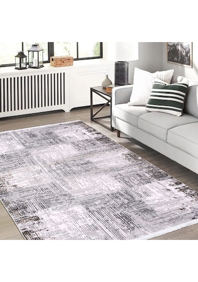 Çam Halı Crea Plus Stone Roxanne 17187 Krem Gri Modern Desenli Makine Halısı