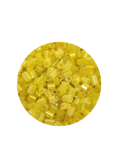 Kesme Cam Boncuk 2mm - 20 Gram - Koyu Sarı -bnc337