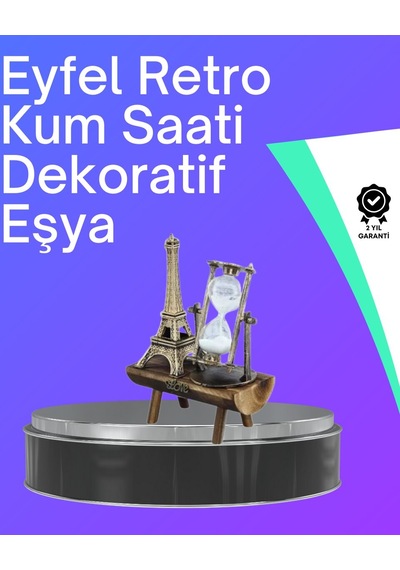 Klasik Tasarımlı Ahşap Kum Saati - Ev Ve Ofis İçin Masaüstü Aksesuarı