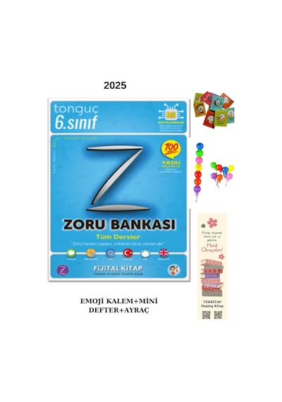 Tonguç 6. Sınıf Zoru Bankası Tüm Dersler Emoji + Mini Defter+ayraç