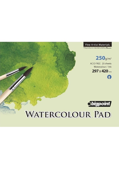 Bigpoint A3 Suluboya Blok 250 Gram - 25 Yaprak watercolour Pad
