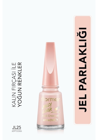 Flormar Jelly Look Jel Tırnak Efektli Parlak Oje JL25 Soft Cloud