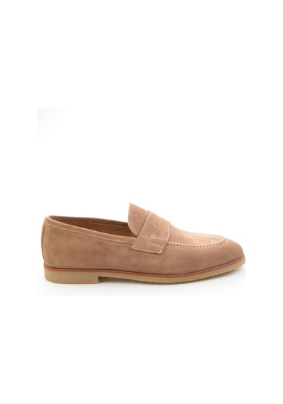 Sigaro Hakiki Deri Erkek Loafer Ayakkabı E01648595802 Bej