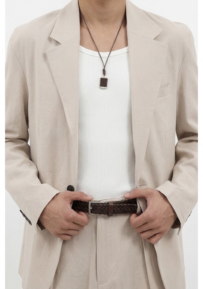 Antioch Modal Karışımlı Relaxed Blazer Ceket Taş