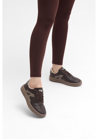 Tonny Black Rahat Kalıp Kauçuk Taban Bağcıklı Sneaker Kadın Kahve Sneaker Tbtyldz005