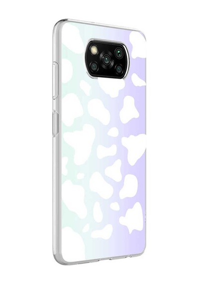 Xiaomi Poco X3 Kılıf Zore M-blue Desenli Kapak Cow No2