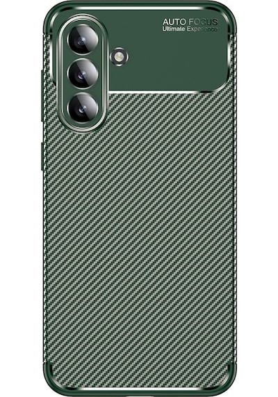 Adige Samsung Uyumlu Galaxy A57 Kılıf Negro Karbon Desen Silikon