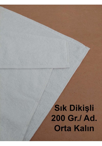 12'li Beyaz Kuaför Berber Havlusu 50 x 90 CM Profesyonel Saç Havlusu Hijyenik Ekonomik Set