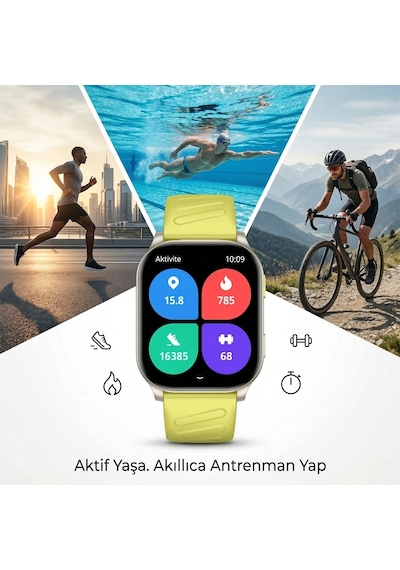 Bix TSW4 2.04" 47 MM Ultra İnce  Bluetooth Aramalı Akıllı Saat (Distribütör Garantili)
