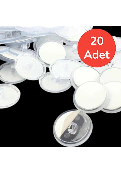 20 Adet Şeffaf Yuvarlak Güçlü Disk Yapışkan 3 Cm Çaplı Çift Taraflı Askı Ve Dekor Sabitleme Diskleri Şeffaf