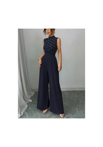 Butik İstanbul Kadın Balıkçı Yaka Kolsuz Incili Beli Kuşaklı Uzun Janjan Tulum Kırmızı