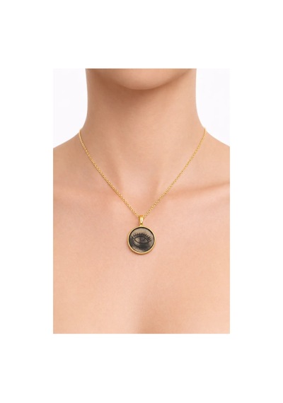 G&a Jewels -derin Sessizlik - 925 Ayar Oksitli Yaldız Altın Kaplama Gümüş Kolye Altın - Gümüş 40+5 Cm