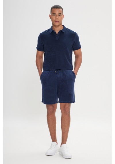 Ac&Co / Altınyıldız Classics Erkek Lacı Pamuklu Slim Fit Dar Kesim Örme Şort