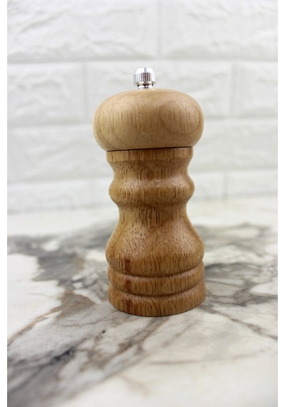 Ahşap Değirmen El Değirmeni 10,5 Cm Baharat Öğütücü