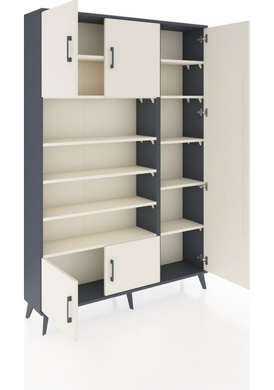 Arges Dolap 11 Raflı 5 Kapaklı 132x30x195 Antrasit-aytaşı/aytaşı Antrasit Arges Dolap 11 Raflı 5 Kapaklı 132x30x195 Antrasit-aytaşı/aytaşı Antrasit