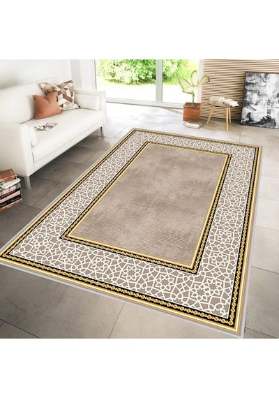 Rovigo Home Dijital Baskı Yıkanabilir Kaymaz Taban Salon Halısı RVG0149-SM39 Çok Renkli