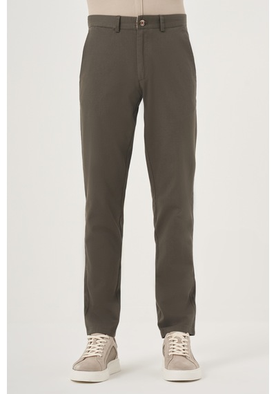 Morven Erkek Yeşil Yazlık Pamuk Yan Cep Slim Fit Chino Pantolon 25ys003011700 Yeşil