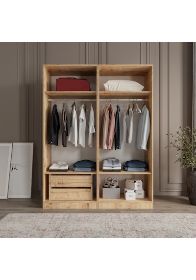 Yonca 4 Kapaklı 2 Çekmeceli Tamamı Mdf Giyinme Dolabı Safir Meşe Ledli Askılık Safirmeşe Yonca 4 Kapaklı 2 Çekmeceli Tamamı Mdf Giyinme Dolabı Safir Meşe Ledli Askılık Safirmeşe